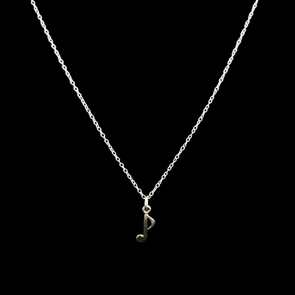 Genuine sterling silver music note pendant necklace musical - Picture 10 of 11